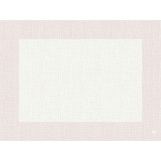 Die Bio-Dunicel-Sets 30x40 Linnea weiß der Duni GmbH sind hochwertige, umweltfreundliche Tischsets mit einem hellrosa, strukturierten Rand und einer weißen, dezent gemusterten Mitte - ideal, um Ihrem Tisch nachhaltige Eleganz zu verleihen.
