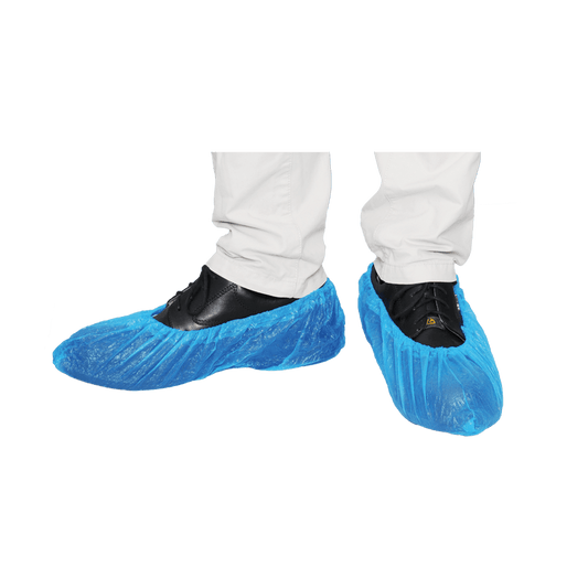 MaiMed-Cover CPE shoe covers Disposable shoe covers made of CPE, blue, 100 pieces/pack. | Pack (100 pieces)