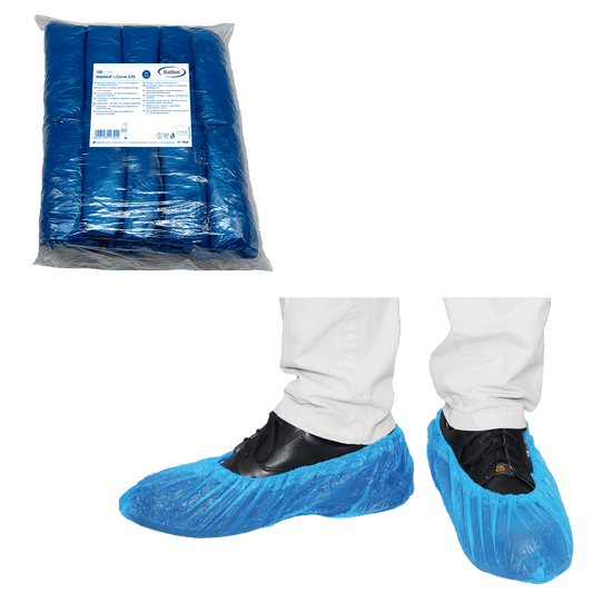 MaiMed-Cover CPE shoe covers Disposable shoe covers made of CPE, blue, 100 pieces/pack. | Pack (100 pieces)