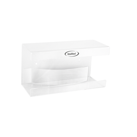 MaiMed wall holder for glove boxes with spring made of acrylic - dimensions: 246x106x135mm - pack of 1 | Pack (1 piece)