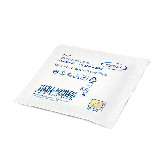 Meditrade alcohol swab 30 x 30 mm white non -woven fabric two -layer | Box (100 pieces)