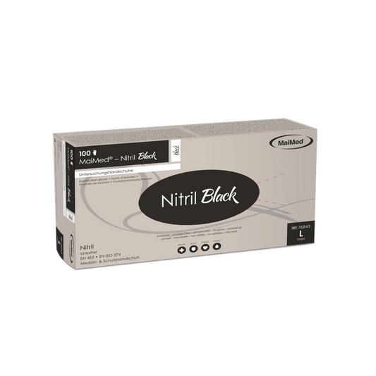 MaiMed-Nitrile Black black, non-sterile powder-free, latex-free gloves 100 pieces/box