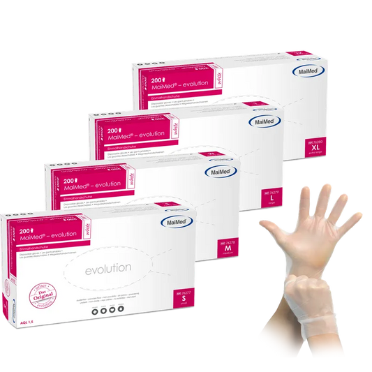 MaiMed-evolution, white, non-sterile, powder-free Latex-free disposable glove, 200 pieces/box
