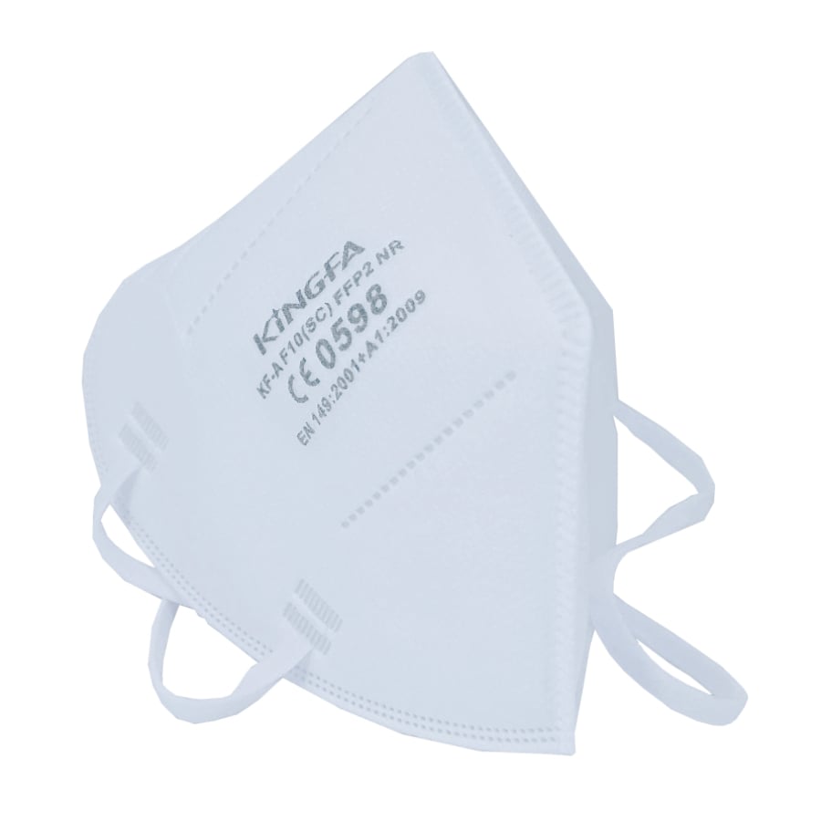FFP2 respiratory mask, white, 10 pieces. / Box without valve, ear loops | Box (10 pieces)