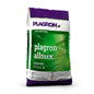 The Plagron Allmix 50L from Bertels B.V. is a green-purple bag with white "100% natural" lettering. It is enriched with organic pre-fertilization and features worm humus symbols for improved plant growth.