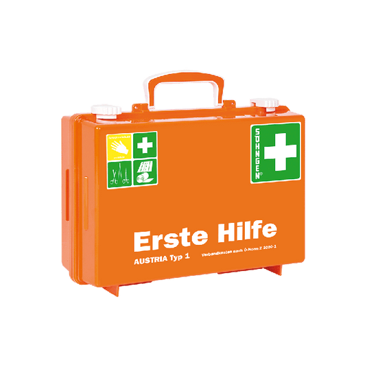 SN-CD First Aid Kit, Orange, with Contents Compliant with ÖNORM Z 1020 1