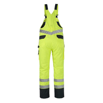 MASCOT® Wels dungarees, hi-vis yellow/navy