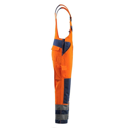 MASCOT® Barras dungarees, hi-vis orange/navy