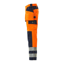 MASCOT® Almas craftsman trousers, hi-vis orange/navy