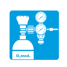 Single pictogram, 80 x 80 mm, oxygen