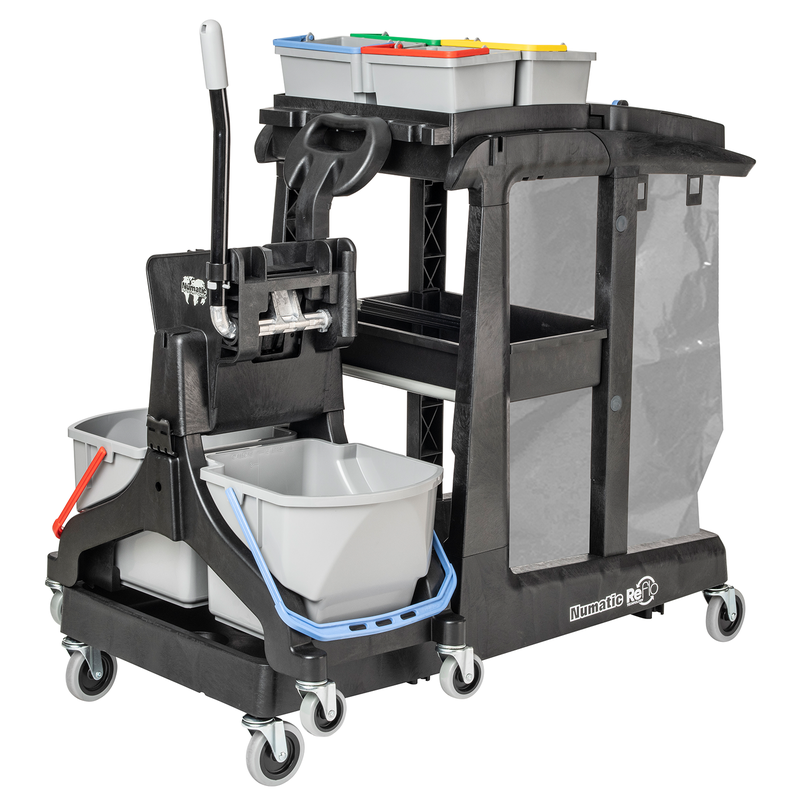Numatic cleaning trolley EcoMatic EM 3B incl. MidMop and 4 x 5 liter bucket | Pack (1 piece)