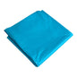 A blue Abena Re-Seller GmbH waste bag (240 L, 650+550x1350 mm, 76 my LDPE) from a roll of 10 lies neatly folded on a white surface, its color resembles the blue standard waste bags.