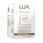 A package of 100 pieces of LUX Professional Beauty Soap guest soap (each 15 g, total 1.5 kg) from Diversey Deutschland GmbH & Co. OHG, labeled "Professional" for hotel and guest use, with product information and image on the white box.