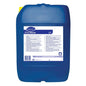 A large blue 20-liter container of Diversey Suma Blend L7 for soft water, aluminum-safe dishwashing detergent, features a top handle and a white front label with instructions and product information.