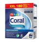 A can of Coral Professional Color Expertise Color Detergent (180 washes, 8 kg powder) from Diversey Deutschland GmbH & Co. OHG with Pro Formula branding, blue design, and offers color and fiber protection for vibrant colors.