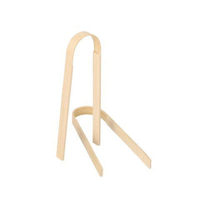 PAPSTAR Bamboo finger food tongs, 10 cm, ideal for snacks - In a bag with 10 pieces: Perfect for safely grabbing toast or serving finger food at your next party.