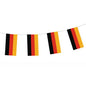 The PAPSTAR paper flag chain 4 m Germany (flame retardant, 1 piece) by PAPSTAR GmbH with rectangular black-red-yellow flags decorates every wall neatly and colorfully.