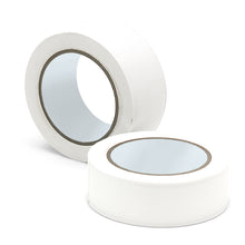 Zwei Rollen Nölle Profi Brush Putzerband 50 mm Weich-PVC-Klebeband von Nölle Profi Brush Bürsten- & Pinseltechnik e.K. sind auf weißem Hintergrund abgebildet - eine hochkant, die andere flach, wobei die Bandenden nicht sichtbar sind.