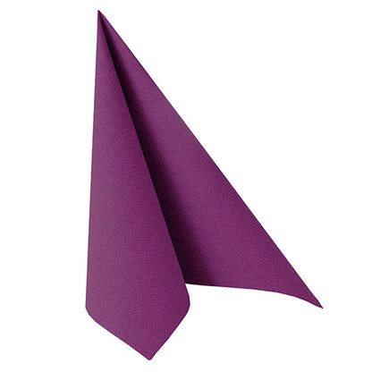 A folded PAPSTAR 20 Napkins "ROYAL Collection" 1/4-fold (40x40 cm) by PAPSTAR GmbH stands upright against a plain white background, highlighting its premium tissue quality.