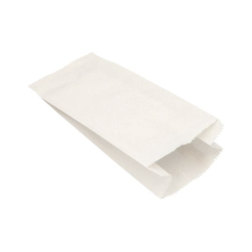 The PAPSTAR 1000 paper folding bag from PAPSTAR GmbH made of environmentally friendly cellulose is rectangular, white, with a flat bottom and serrated open top edge - ideal for various packaging purposes.