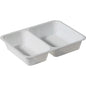 The white CPET tray 225x175 mm from Duni GmbH (43 mm deep, 2 compartments, microwave safe) is ideal for takeaway and is available in a pack of 300. One compartment is larger, the tray is made of plastic.