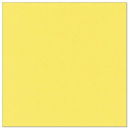 A square, solid-colored yellow napkin - PAPSTAR 50 "ROYAL Collection" napkins 1/4-fold 40 x 40 cm by PAPSTAR GmbH - is depicted against a white background, evenly colored and free of any patterns or markings.