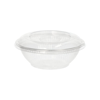 The Starpak 50 dome lid, R-PET round Ø 15.5 cm · 2.5 cm clear | shrink wrap (50 pieces) is a clear, round lid made of recycled PET – an eco-friendly and sustainable packaging solution.