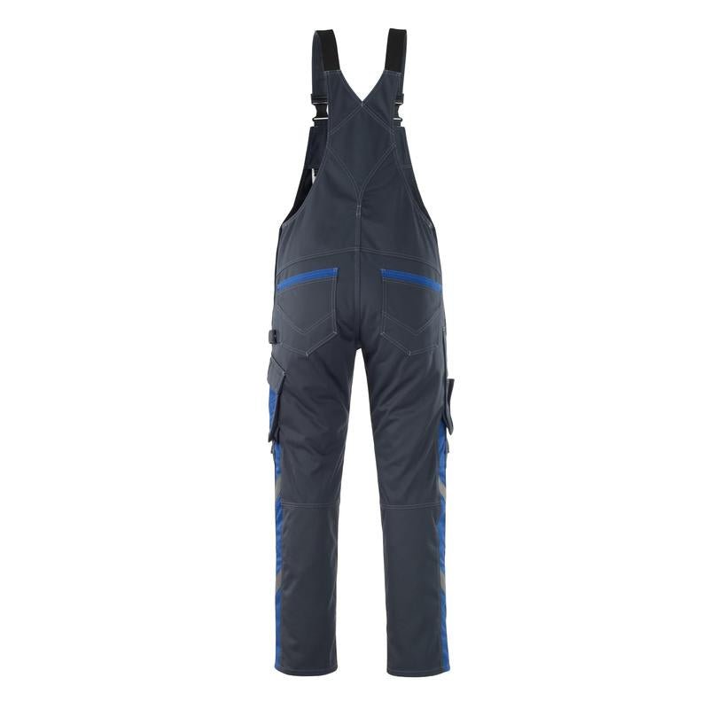 MASCOT® Leipzig dungarees, black blue/corn blue