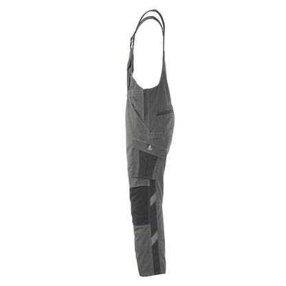 MASCOT® Leipzig dungarees, dark anthracite/black