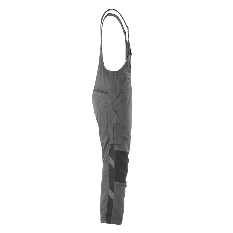 MASCOT® Leipzig dungarees, dark anthracite/black