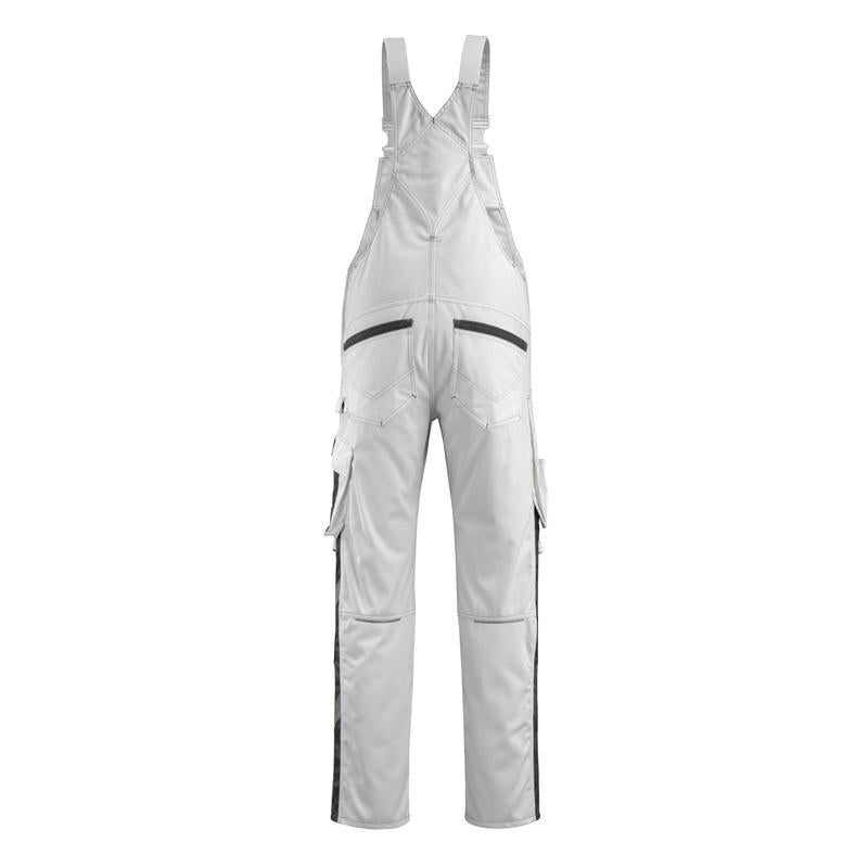 MASCOT® Augsburg dungarees, white/dark anthracite