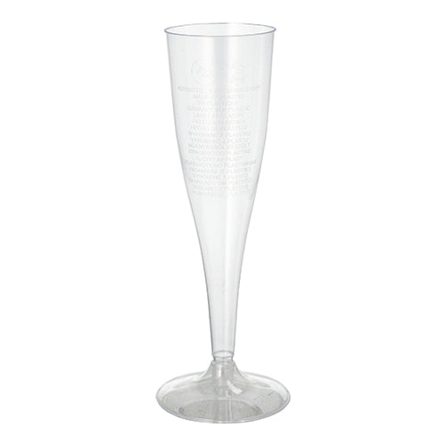 The Starpak 10 stem glasses for champagne, crystal clear and one-piece (0.1l, Ø 4.8 cm, 19.9 cm), placed upright against a white background, add a touch of elegant glass culture to any celebration.