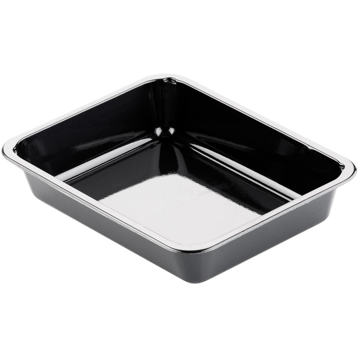 The CPET Tray 1 Black CPET from Duni GmbH impresses with a shiny, reflective surface and slightly rounded corners - ideal for the catering industry.