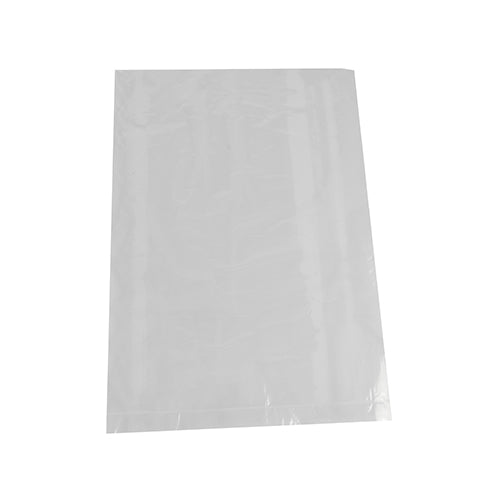 The Starpak 500 flat bag, a transparent, flat rectangular LDPE bag from Starpak, is shown empty and sealed at the bottom against a plain white background.