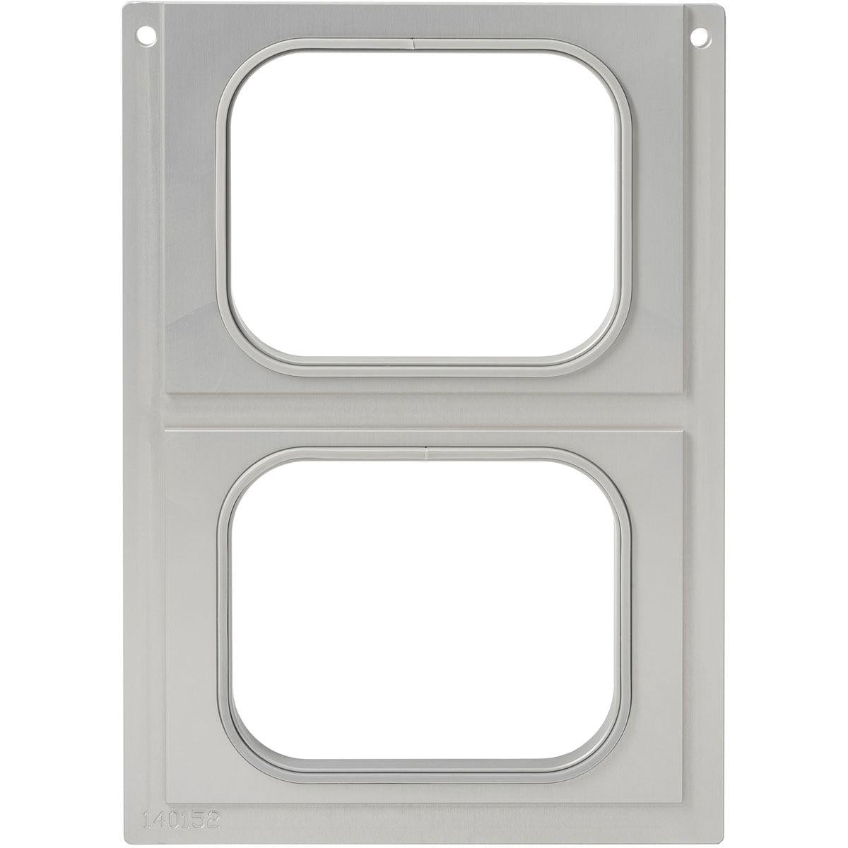 A white rectangular package with two windows, resembling the Duni GmbH cassette for PP bowls 350, 470, 630 ml - Practical storage (1 piece).