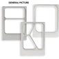 Pictured are three rectangular metal plates with cutouts on a white background, labeled "GENERAL PICTURE" - ideal for use as a DF10/20 cassette for PP dishes 220/140 ml - usable twice from Duni GmbH (Package, 1 piece).