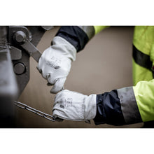 NITRAS DRIVER, full-grain cowhide gloves, gray