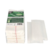 A stack PAPSTAR Grease-proof sandwich bags, 21x10x3 cm, white (500 pieces), shown next to three unfolded bags on a white background—ideal for keeping snacks and sandwiches fresh.