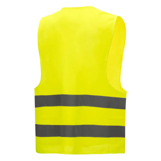 Nitras warning protection vest neon yellow breathable reflex strip for good visibility