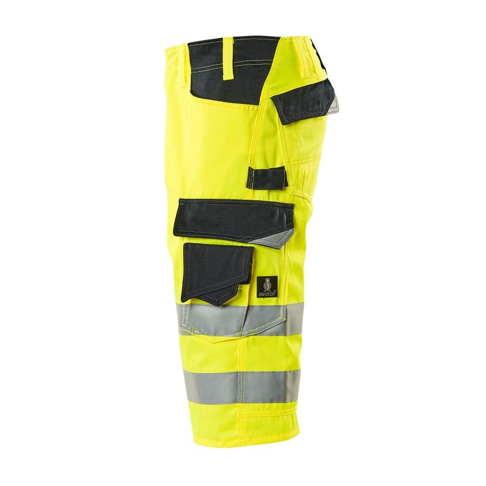 MASCOT® Luton three-quarter trousers, hi-vis yellow/black-blue