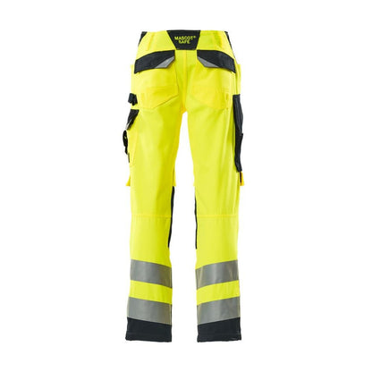 MASCOT® Kendal trousers, hi-vis yellow/black-blue