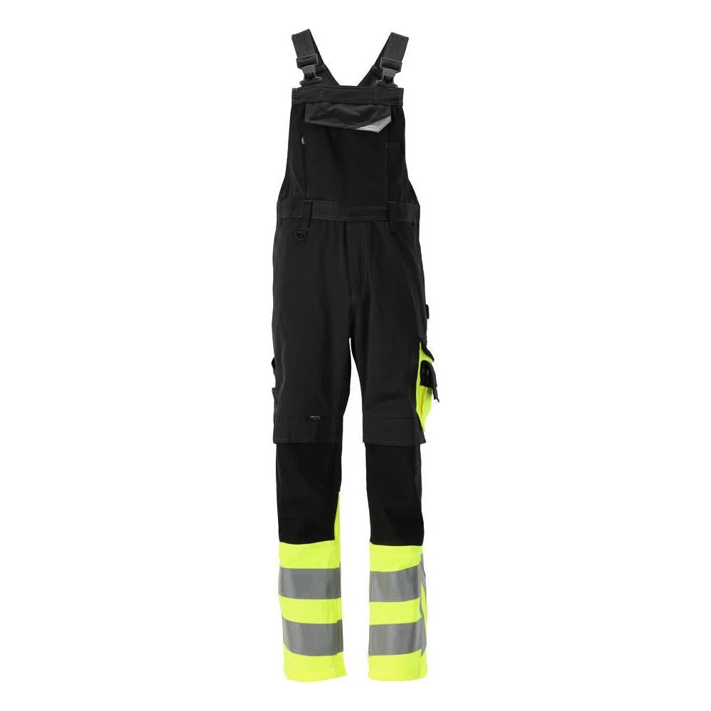 MASCOT® Sunderland dungarees, black/hi-vis yellow
