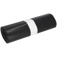 Abgebildet ist ein aufgerollter DEISS Müllsack 575x1000x0,01 mm aus LDPE 70 l der EMIL DEISS KG (GmbH + Co.), gesichert mit einer weißen Papierbanderole, auf einfarbig weißem Hintergrund.