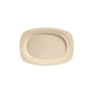 Der Teller oval 22 cm, Braun aus Bagasse von Duni GmbH ist ein umweltfreundlicher, biologisch abbaubarer Einwegteller mit glatter Oberfläche und leicht erhöhtem Rand, robust und in einer Packung mit 50 Stück erhältlich.