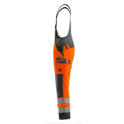 MASCOT® Gosford dungarees, hi-vis orange/dark anthracite