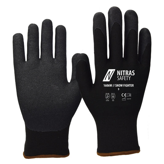 NITRAS SNOW FIGHTER, winter gloves, black