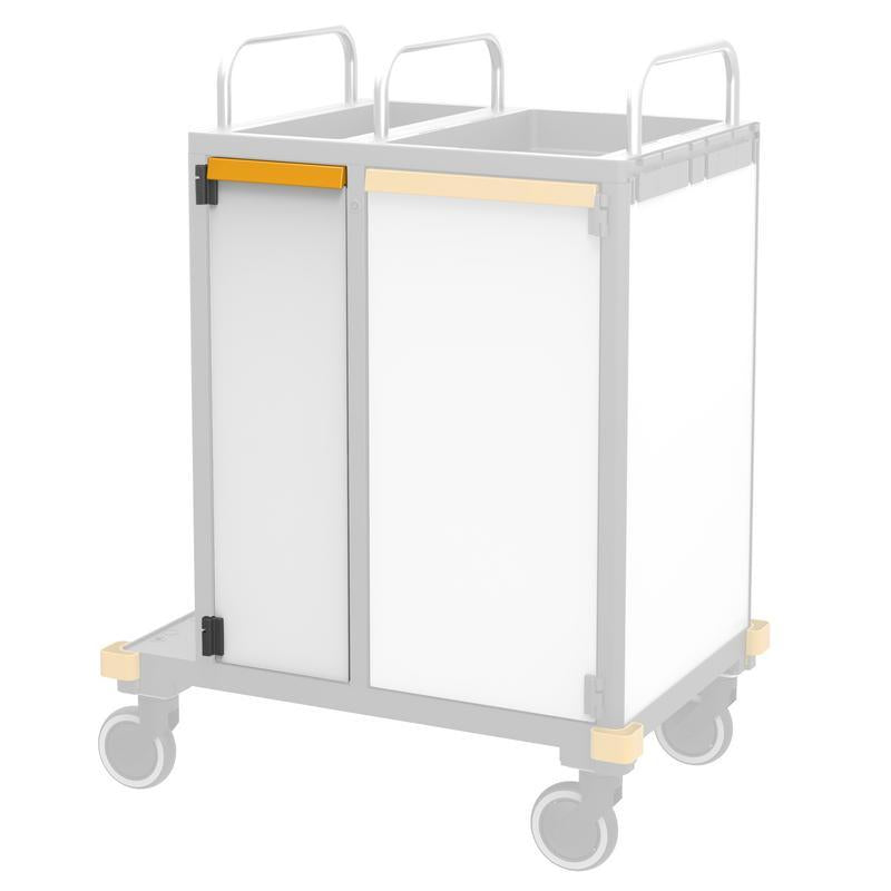 VERMOP door L narrow + handle. Plat. Whi.