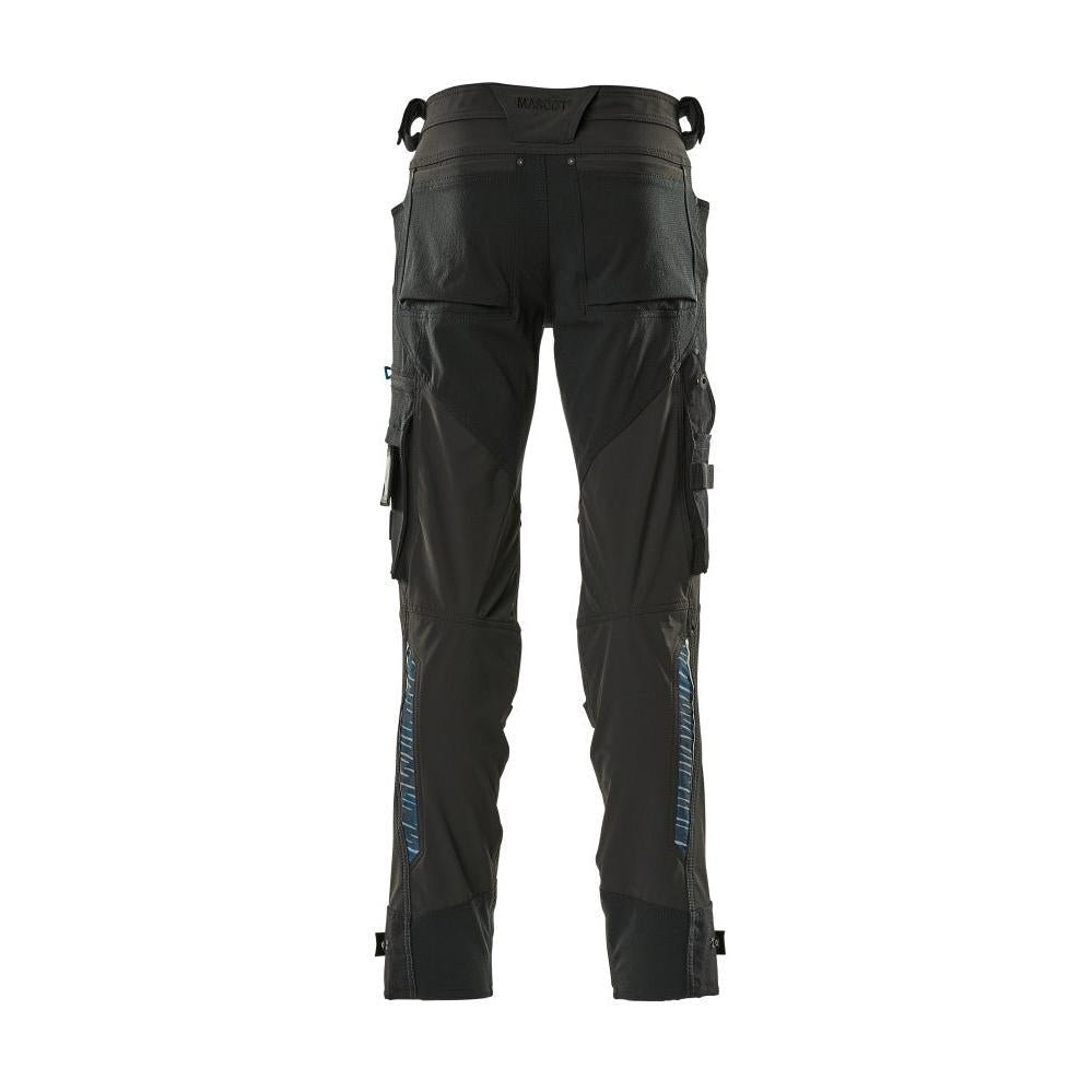 Pants with knee pockets made of Dyneema, stretch pants, black