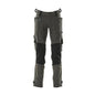 Trousers with knee pockets made of Dyneema, stretch trousers, dark anthracite