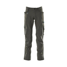 Trousers with knee pockets, stretch, light trousers, dark anthracite